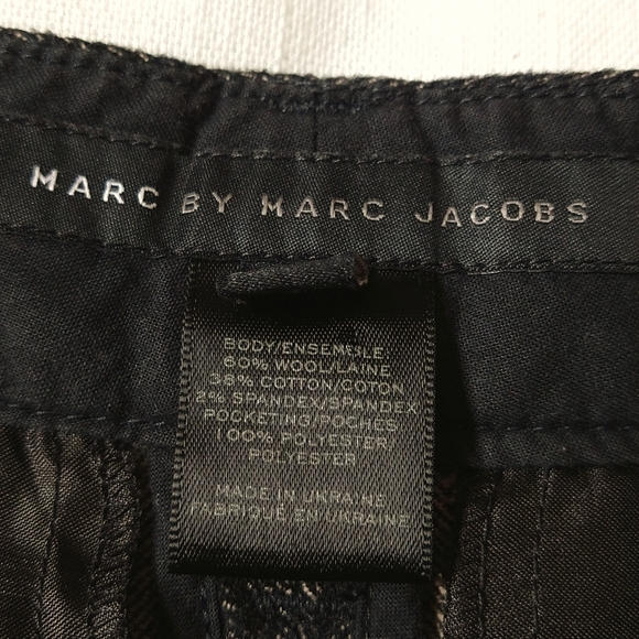 Marc Jacobs Black Wool Blend Skinny Fit Pants General Navy Size 0 - Picture 15 of 16